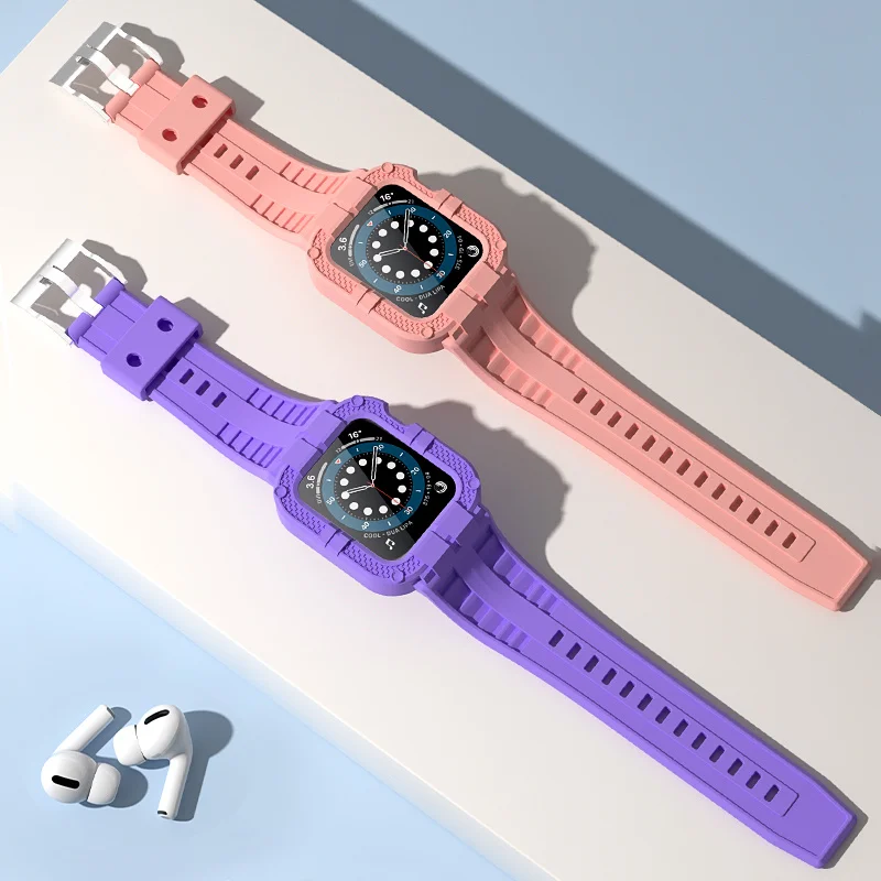 Чехол для часов Apple Watch Series 7 45 мм 41 спортивный ремешок смарт-часов Iwatch 6 SE 5 4 3 2 38 40 44 |
