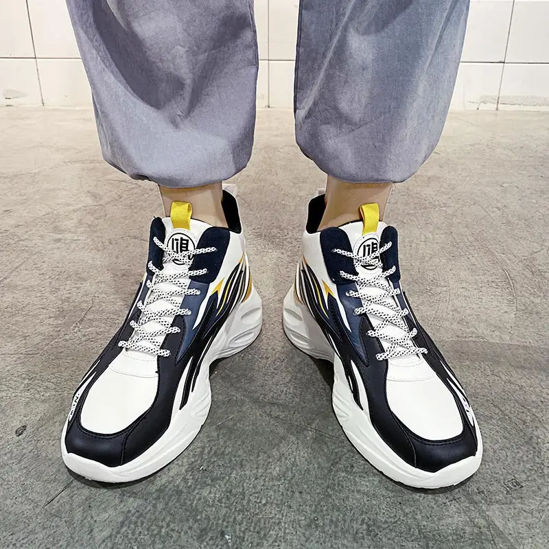 Обувь с высоким берцем на не сужающемся книзу массивном кроссовки Для мужчин s