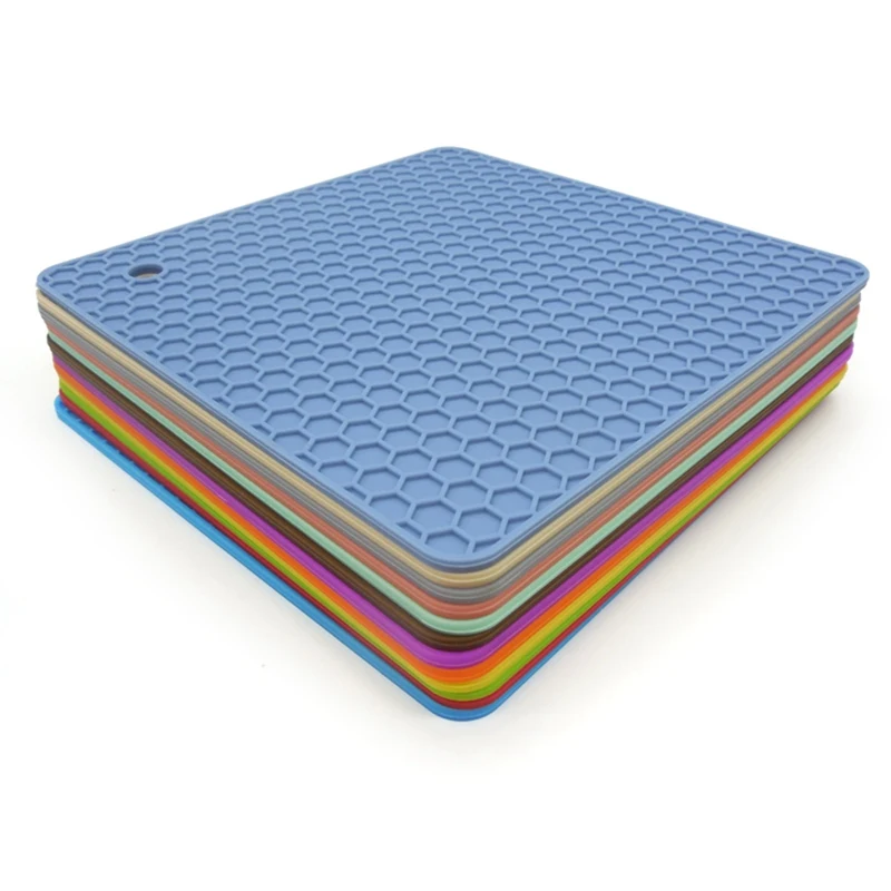 

Honeycomb Silicone Drying Mats Heat Insulation Pot Holder Protector Dish Cups Draining Pad Table Rug Placemat Tray