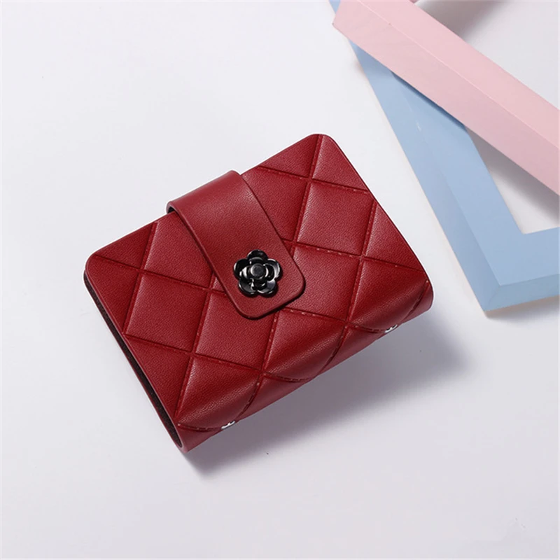 High Quality Genuine Leather Wallet Small Women Rfid Credit Card Holder Wallets Short Purse Female Coin Sac Femme | Багаж и сумки