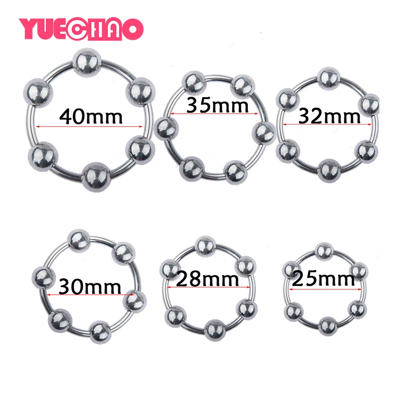 Металлическое кольцо на пенис секс игрушки для мужчин 6 размеров мужское из