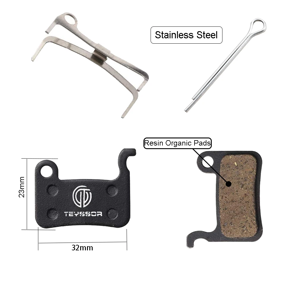 Велосипедные дисковые Тормозные колодки Teyssor 2 пары совместимые с Shimano Deore XT XTR LX SLX