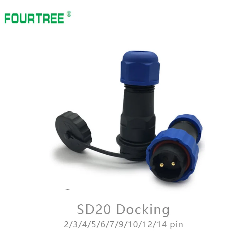 Водонепроницаемый штепсельный разъем SD20 IP68 авиационный панельный соединитель