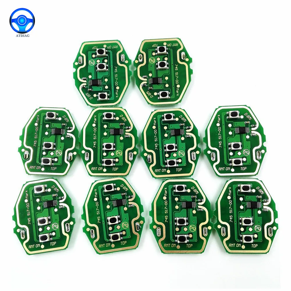 

10pcs/lot New Keyless Entry EWS Remote Control Circuit Board 3 Button 315MHZ/433 for BMW E46 Free Shipping