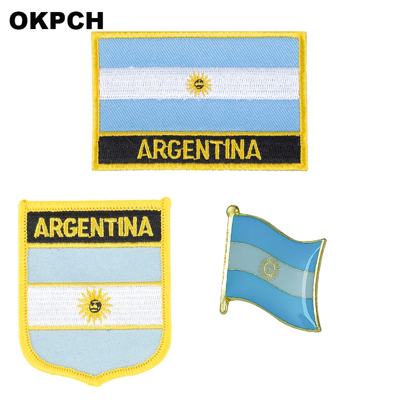 Аргентинский национальный флаг вышитые металлические нашивки для одежды