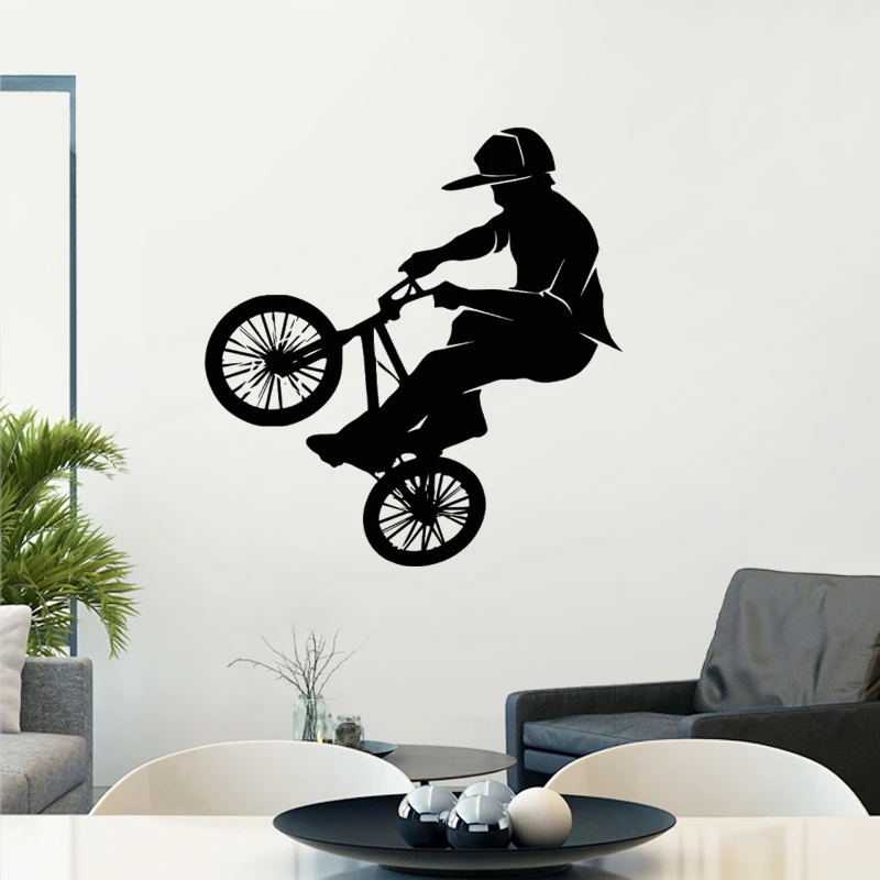 Наклейка на стену BMX Bike Shop виниловые спортивные плакаты заказ декоративное