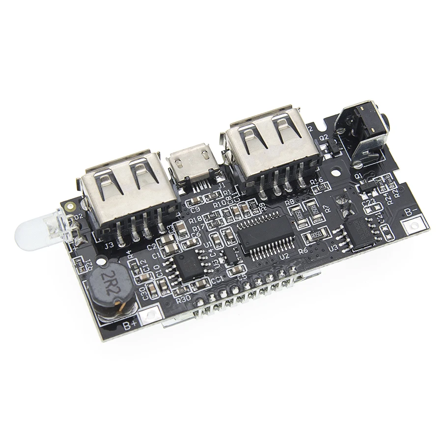 Два порта USB 5V 1A 2.1A мобильный Мощность банка 18650 Батарея Зарядное устройство PCB Мощность модуль аксессуары для телефона DIY светодиодный ЖК-дисплей зарядная Модульная плата