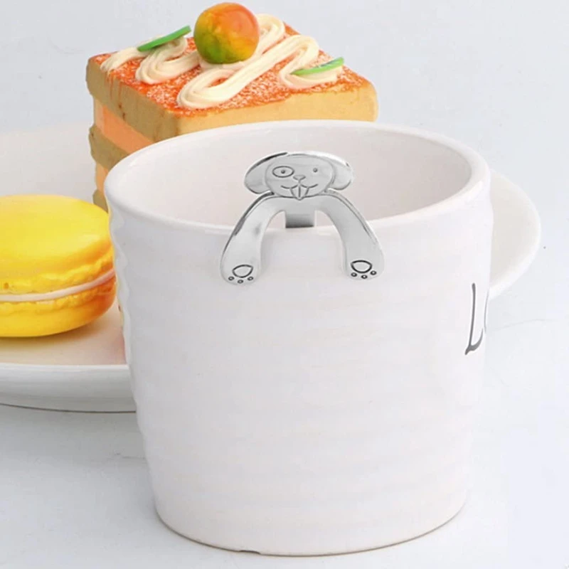 4 Pcs Coffee Spoon Stainless Steel Dog and 4Pcs Cat Dessert Drink Spoons Mixing Kitchen Supplies | Дом и сад