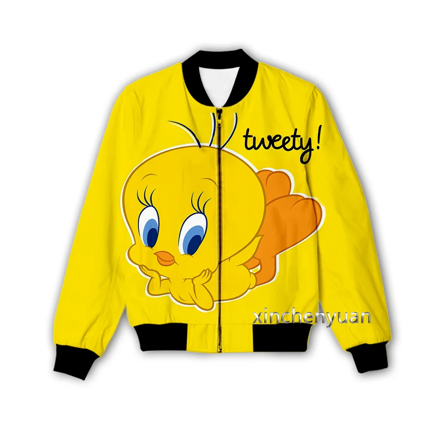 

Phechion New Men/Women's Animal Tweety Bird 3D Printed Jacket Fashion Streetwear Men Loose Sporting Jacket & Coat M80