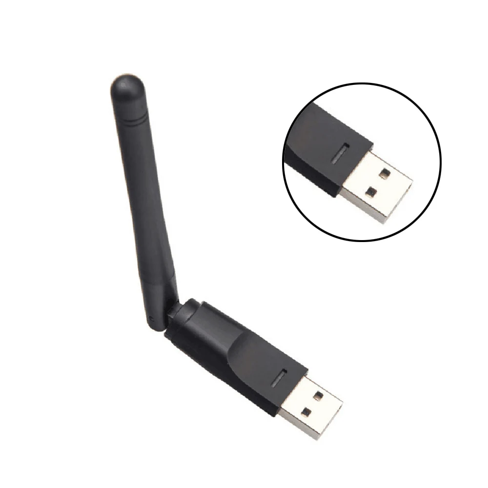 Мини Беспроводной USB Wi-Fi адаптер 7601 2,4 ГГц 2дБи для DVB-T2 и DVB-S2 ТВ-приставки антенна Wi-Fi сети LAN-карта.