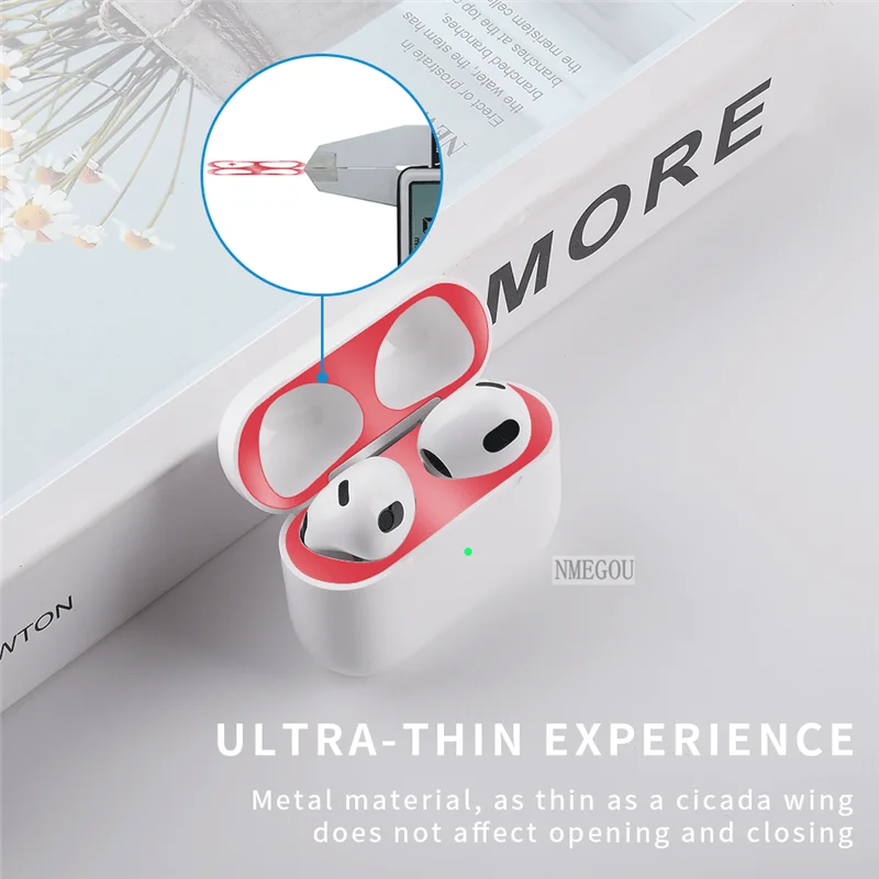 Metal Dustproof Earphone Case for Airpods 3 2 1 Air Pods Pro Airpods3 2021 3rd Generation Charging Box Cover Sticker Accessories |
