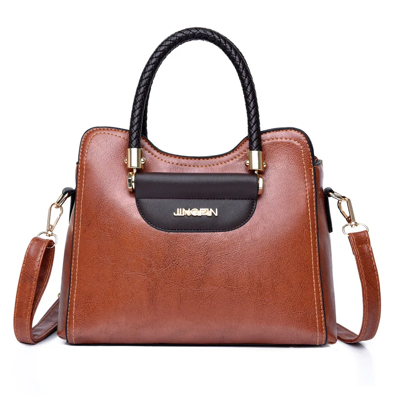 

Mother bag 2021 new retro handbag mother bag shoulder messenger bag middle-aged women's bag