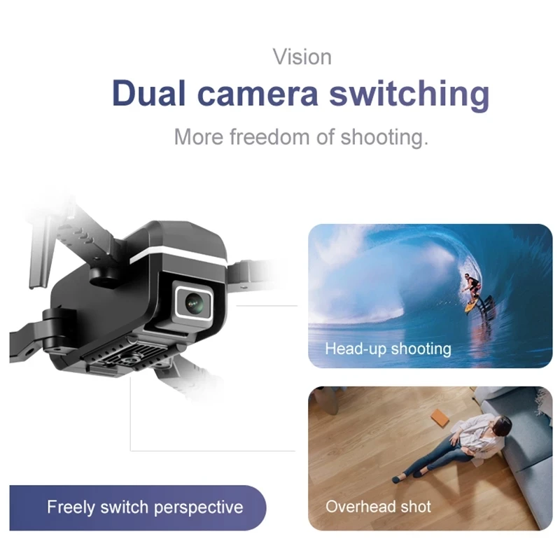 2021 New Kk1 Mini Drone 4k Hd Camera profesional Rc Drones Wifi Fpv Dron Toy Outdoor Rc Quadcopter Fixed height Helicopter Toys