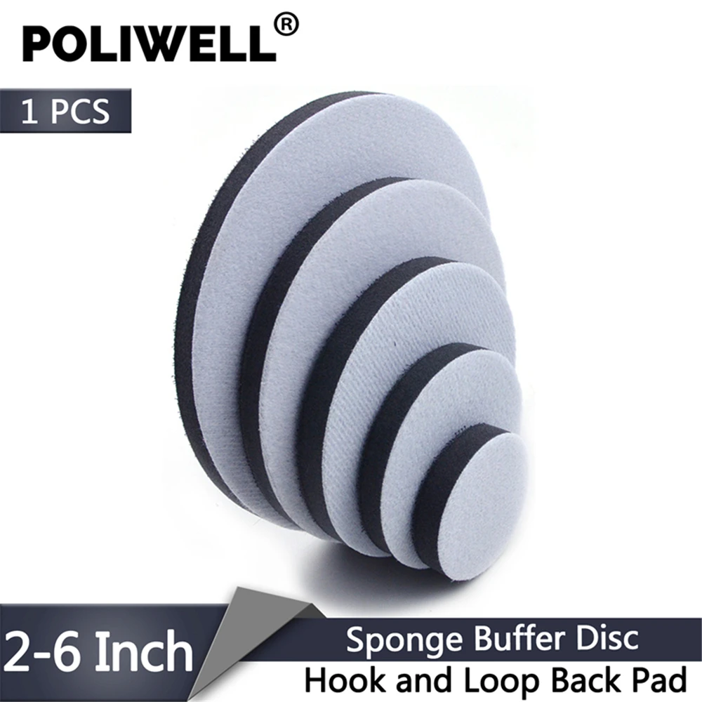

POLIWELL 1 шт., 2 дюйма, 3 дюйма, 4 дюйма, 5 дюймов, 6 дюймов, крюк и петля, мягкая пилка, диск для воздушного шлифовального устройства, накладки, шлифовальные колодки