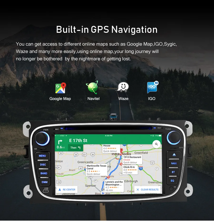 4G ram 64G rom Android 9,0 автомобильный Радио DVD навигационный плеер для Ford/Focus/Mondeo/S-MAX/C-MAX/Galaxy gps Видео Мультимедиа Стерео