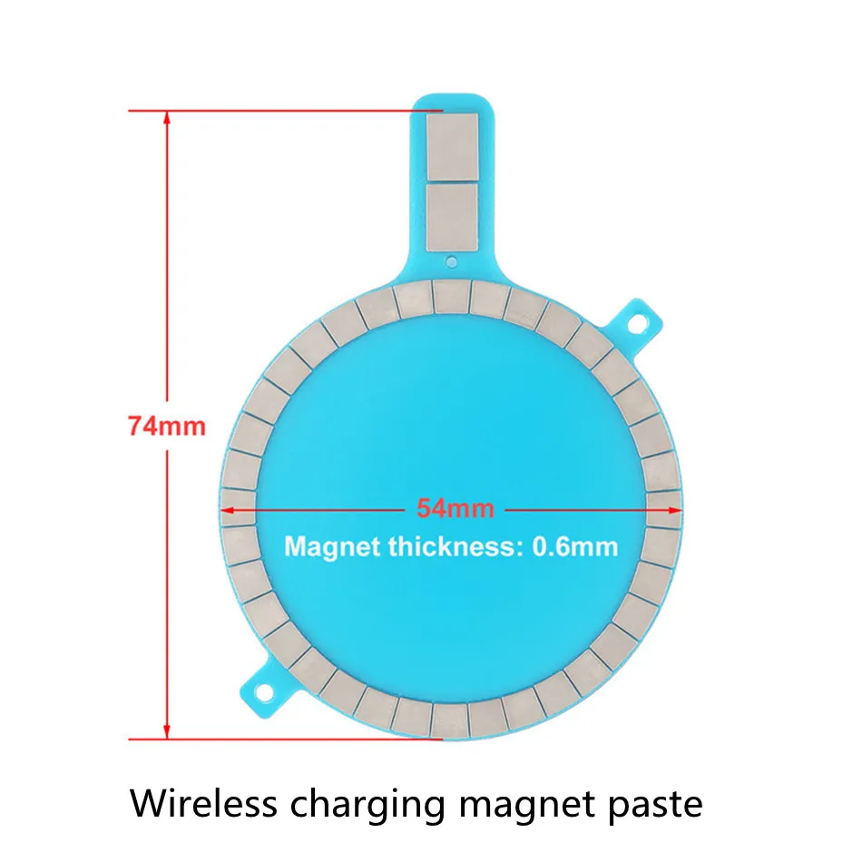 

1 2Pcs Magnet Sticker Wireless Charging Magnetic For iPhone 11 12 Pro Max Mini XS XR Mobile Phone Back Cover Strong Magnet