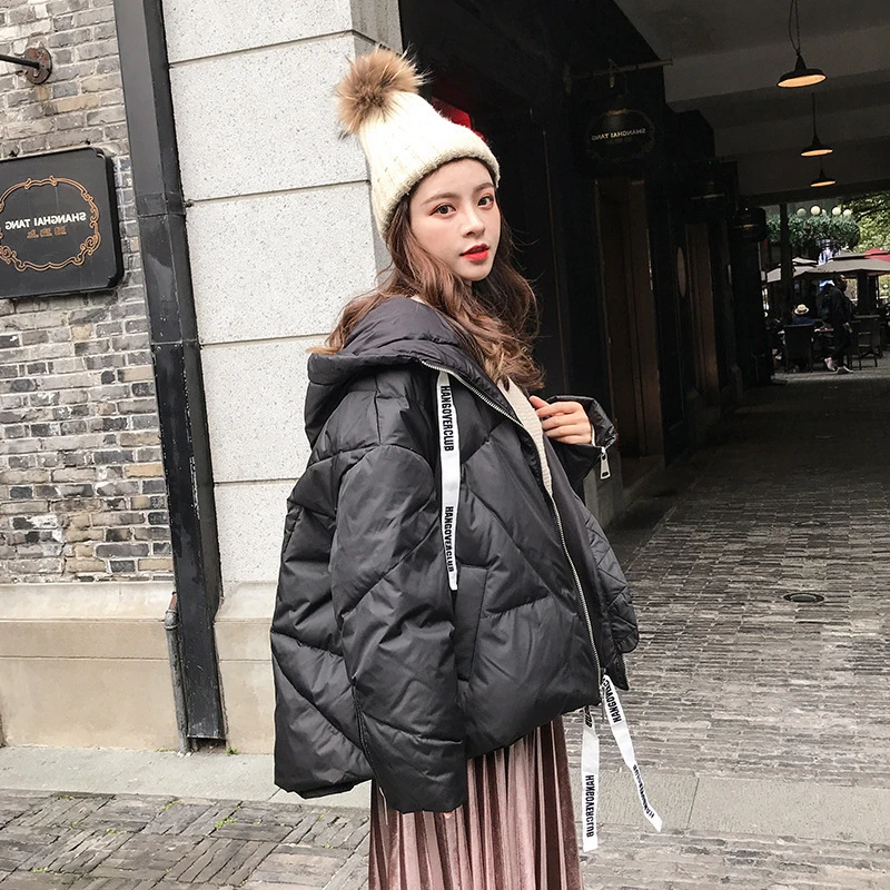 Брендовая зимняя Глянцевая пуховая парка женское водонепроницаемое пальто