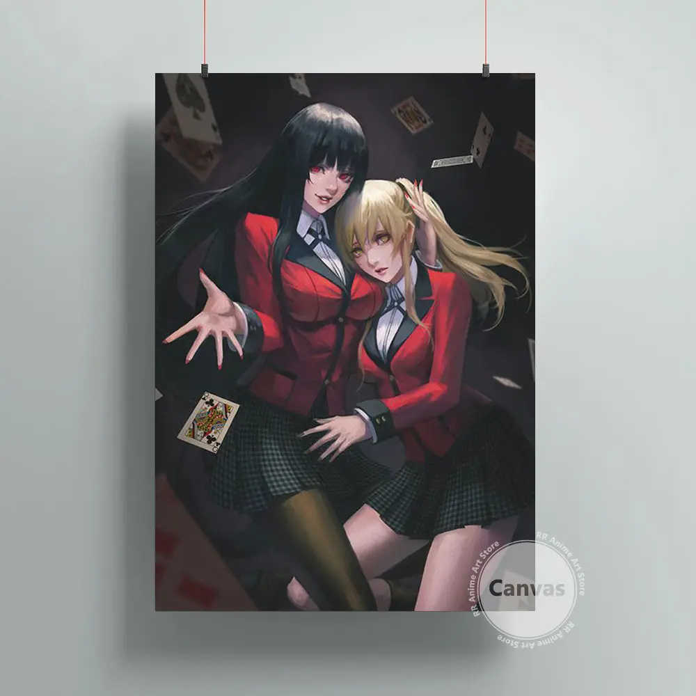 Холст Аниме Jabami Yumeko kakegurui картины декор манга для дома HD печать настенное