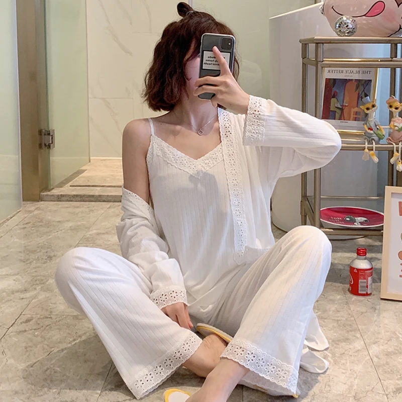 Женская подвеска пижамы с длинными рукавами для маленьких девочек на осень весну