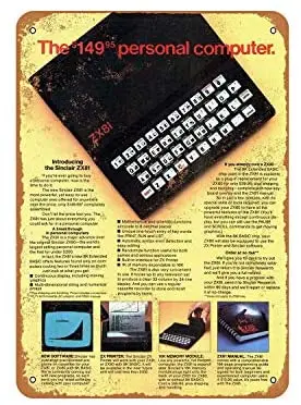 

Rustic Sinclair ZX8Computer Vintage Look Metal Sign