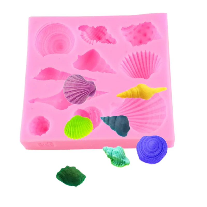 Силиконовая форма сделай сам для шоколада с красивыми ракушками морскими