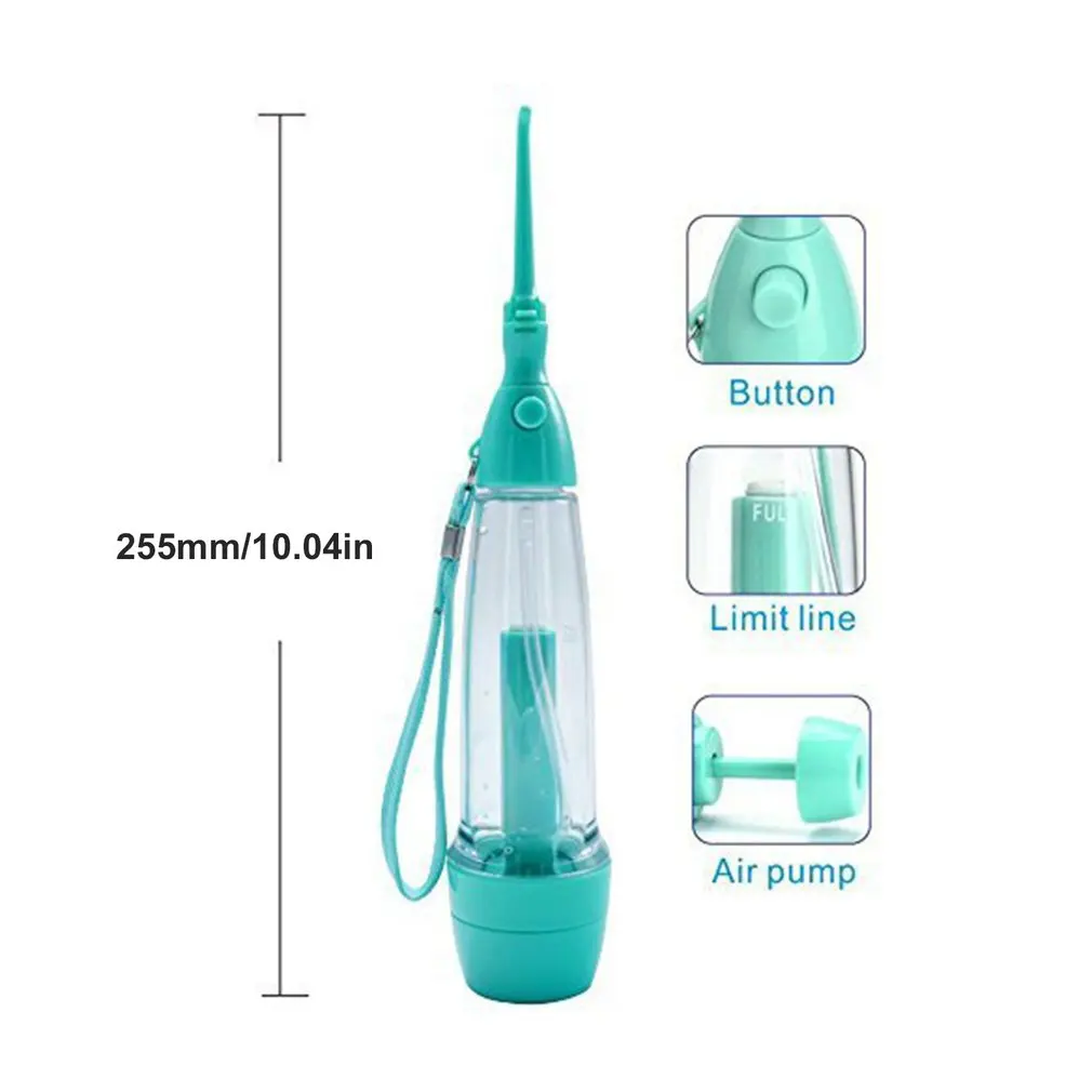 

Teeth Cleaner Manual Jet Water Oral Irrigator Portable Hygiene Flosser Health Care Teeth Cleaning Tool