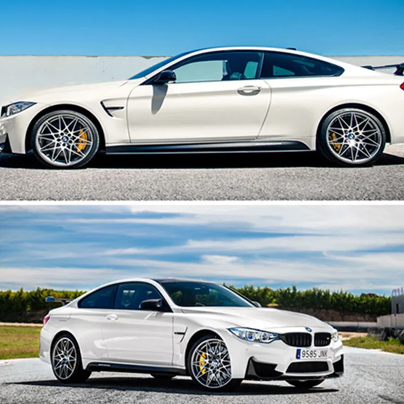2 шт. M производительность сбоку юбка в полоску наклейки на кузов Стикеры для BMW E90