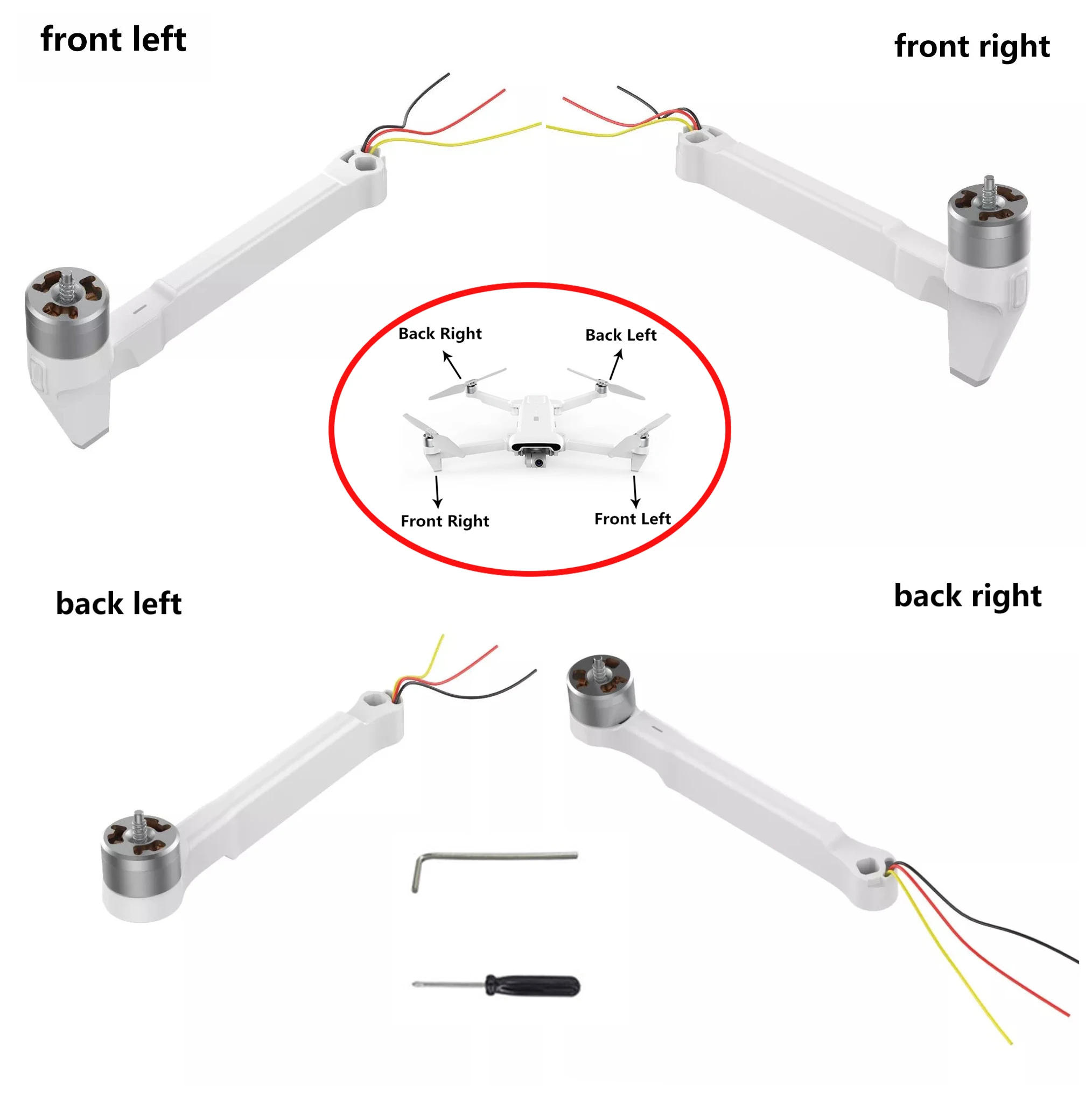 Квадрокоптер FIMI X8 SE передняя задняя левая правая запасные аксессуары ремонтная
