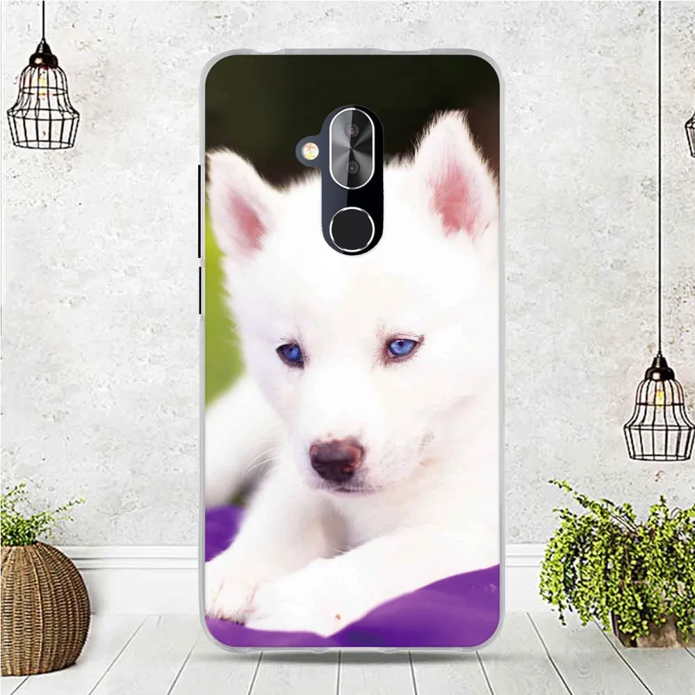 Мягкий силиконовый мультяшный чехол для телефона Alcatel 7 с рисунком животного