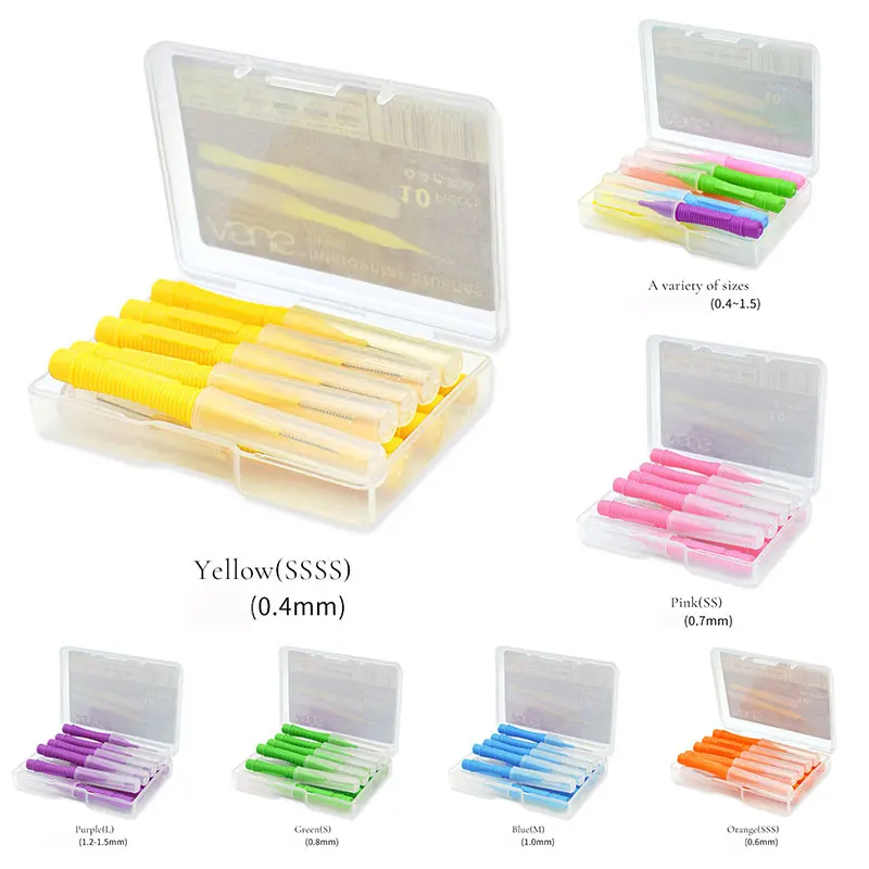 Популярная Ортодонтическая щетка 10 шт./кор. 1 в форме межзубной щетки чистка зубов