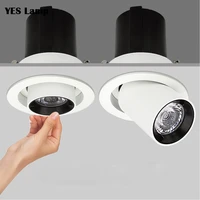 led spot lights recessed ceiling lamp dimmable 5w 7w 12w living room simple nordic adjustable and rotate cob downlight 110v 220v