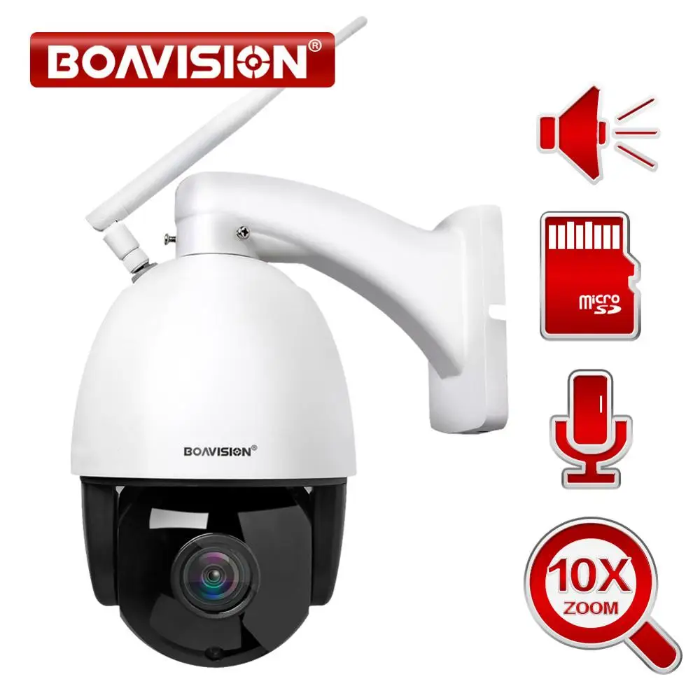 10X оптический зум 1080P Беспроводная PTZ камера WIFI IP ONVIF наружная видеонаблюдения с