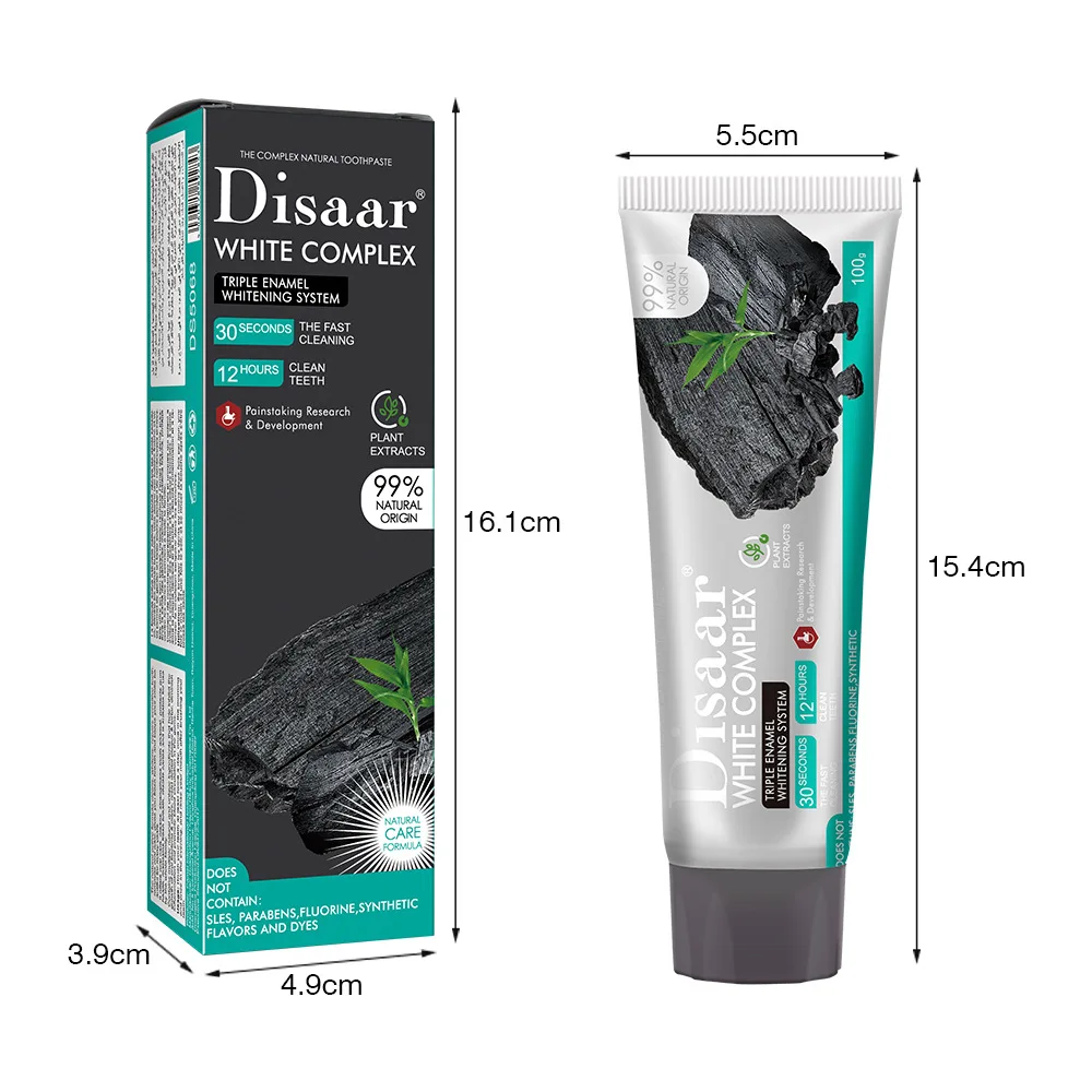 

Disaar Bamboo Charcoal Toothpaste 100g Toothpaste Clean Teeth Remove Stains Smoke Stains Ingredients Efficacy Toothpaste