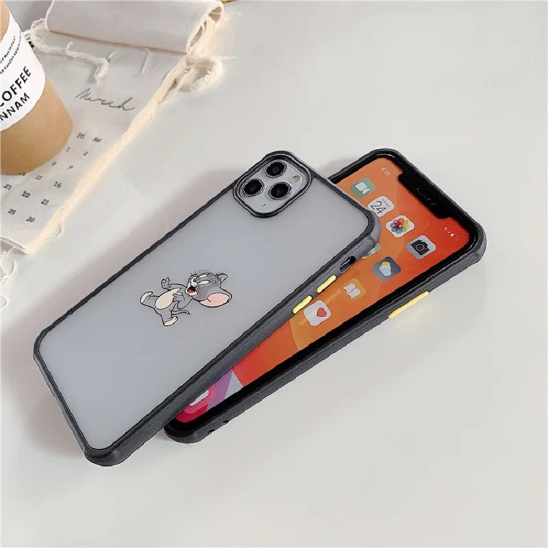Мультяшный чехол для телефона iphone 11 Pro Max XR X XS s милый кот мышь мягкая рамка твердая
