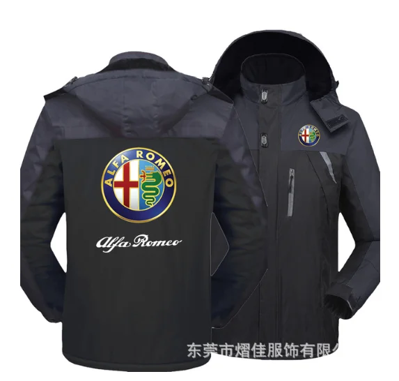 

NEW alfa romeo Men thick Waterproof Jacket Outdoor Hiking Rain Jacket Hunting Warm Sport Windproof Fleece Windbreaker G5