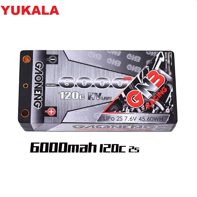Комплект литий полимерных аккумуляторов YUKALA 6000 мАч 7 6 В 2s HV 120C/240C для гоночных