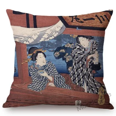 

Льняная наволочка для подушки Ando Hiroshige