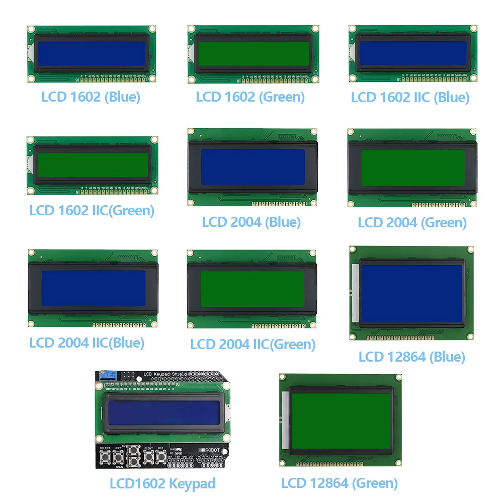 LCD1602 LCD2004 LCD12864 дисплей модуля IIC/I2C синий/зеленый экран для Arduino UNO Mega 2560 Raspberry