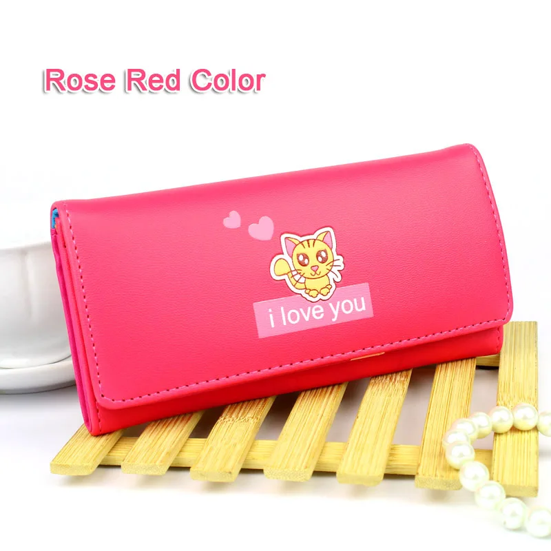 Новые женские кошельки из искусственной кожи с милыми кошками на застежке