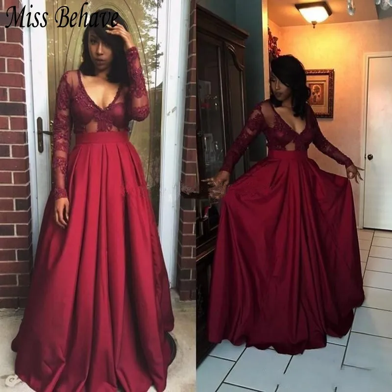 DD JYOY African Evening Dress Long Sleeve 2019 Formal Dresses Gown Sexy V Neck Elegant A Line with Zipper Back | Свадьбы и торжества