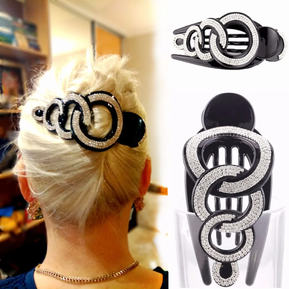 Очень большие заколки для волос толстые длинные элегантные аксессуары