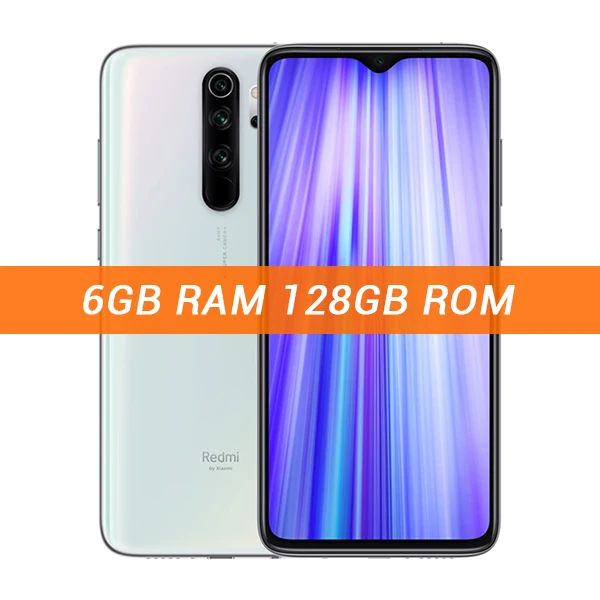 Xiaomi Redmi Note 8 Pro с глобальной прошивкой, 6 ГБ, 128 Гб/64 ГБ, смартфон, 64 мп, четырехъядерный процессор Helio G90T, четыре ядра, экран 6,53 дюйма, 4500 мАч, NFC - Цвет: 6GB 128GB White