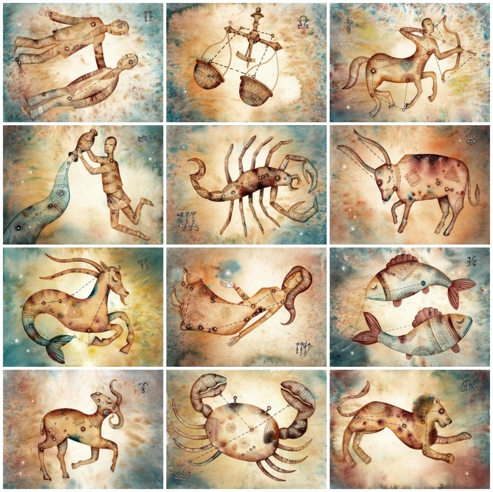 

AZQSD 5D DIY Diamond Painting Constellation Cross Stitch Diamond Embroidery Scenic Mosaic Full Kits Handmade Gift Home Decor