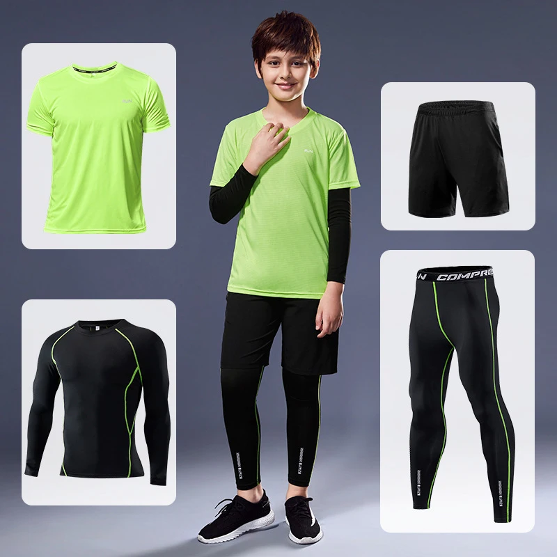 

Детские леггинсы для бега для мальчиков; детская одежда для фитнеса и спортзала; мужские тренировочные колготки; спортивные костюмы; компре...