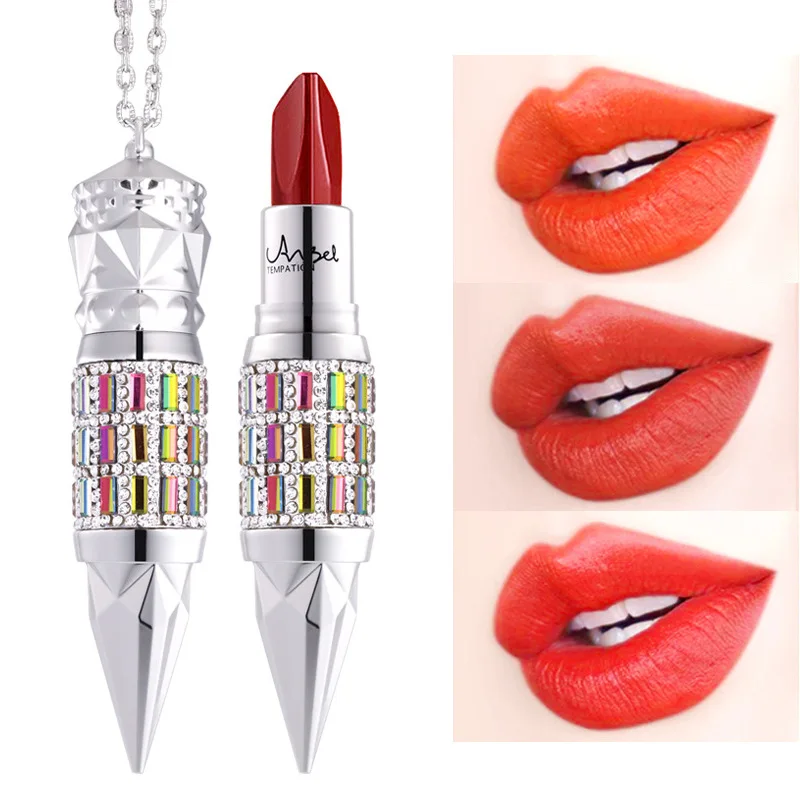 

Diamond Queen Scepter Matte Lipstick Waterproof Long Lasting Non-stick Cup 3 Colors In 1 Sexy Pearl Beauty Lipstick Set Makeup