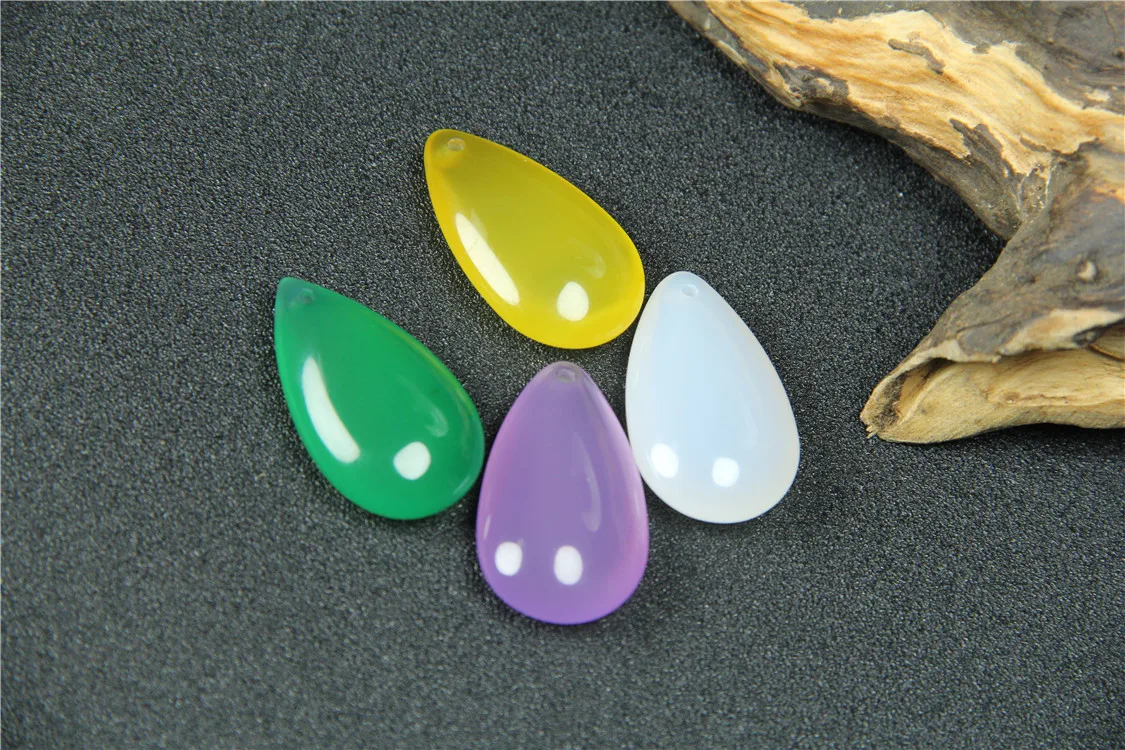 Натуральный агат халцедон большие капли подвесная Пряжка для ключей u-образный