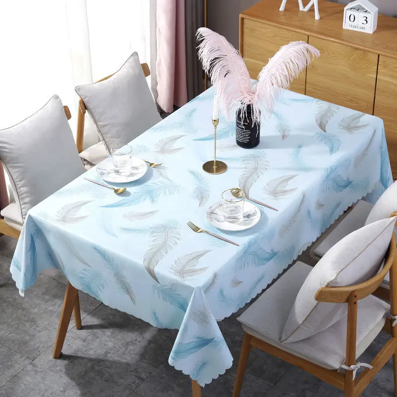 Водостойкая ПВХ скатерть с мультяшным принтом для стола водостойкая кухонная