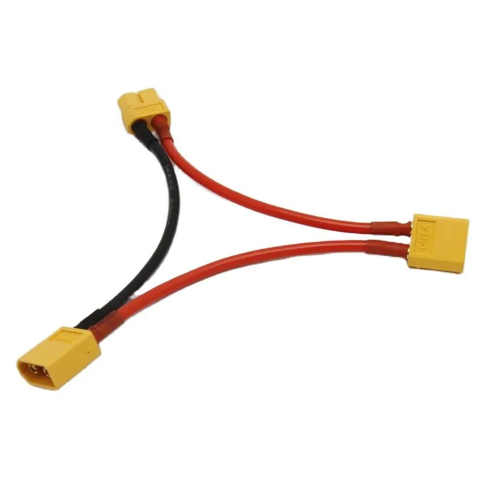10 см 14Awg силиконовый последовательный кабель XT60 штекер на 2 штекера FPV
