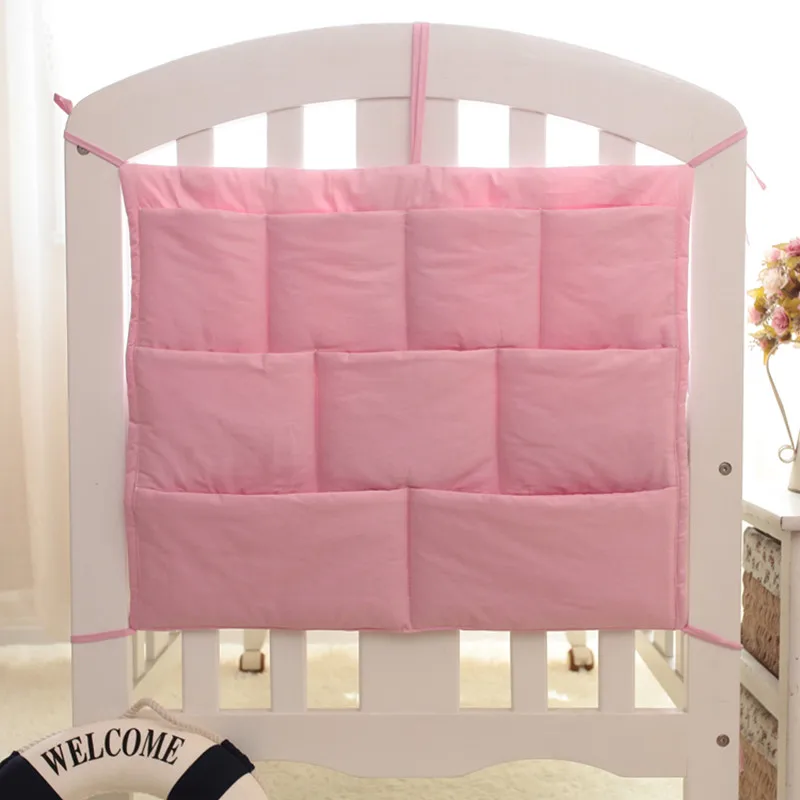 Crib Organizer Baby Bedding set Hanging Bag Storage Cotton Newborn Bed Toy Diaper Nappy Cot Pocket Nursing bag | Детское постельное