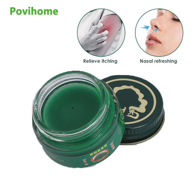

20g Thailand Herbal Balm Skin Care Refresh Cream For Dizziness Headache Treatment Thai Pain Anti Mosquito Relieve Itching Cream